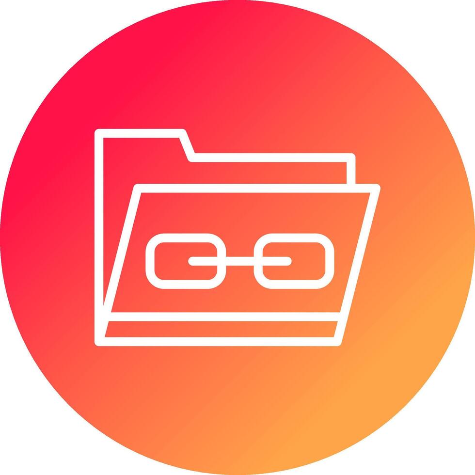 Link Folder Creative Icon Design vector