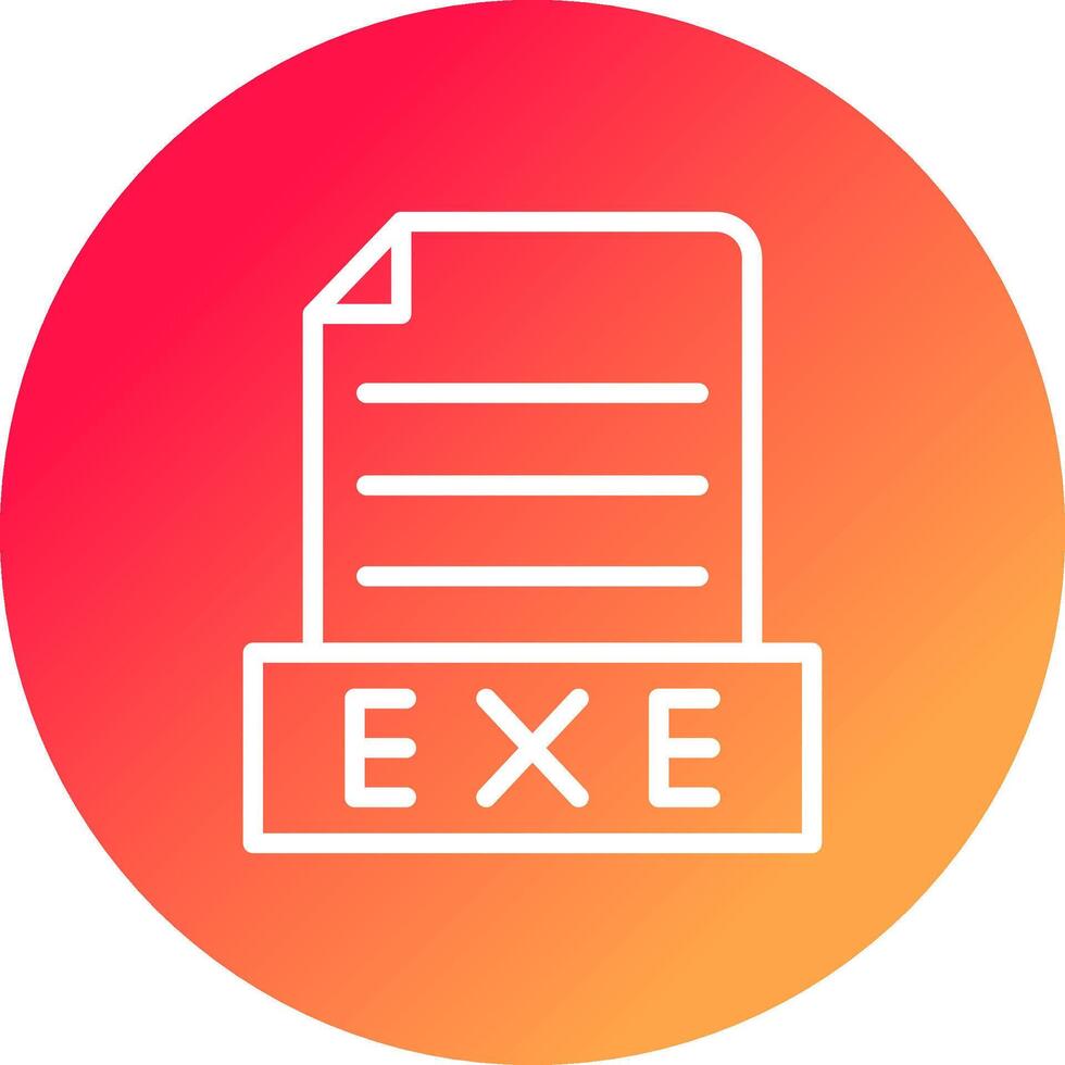 Exe Creative Icon Design vector