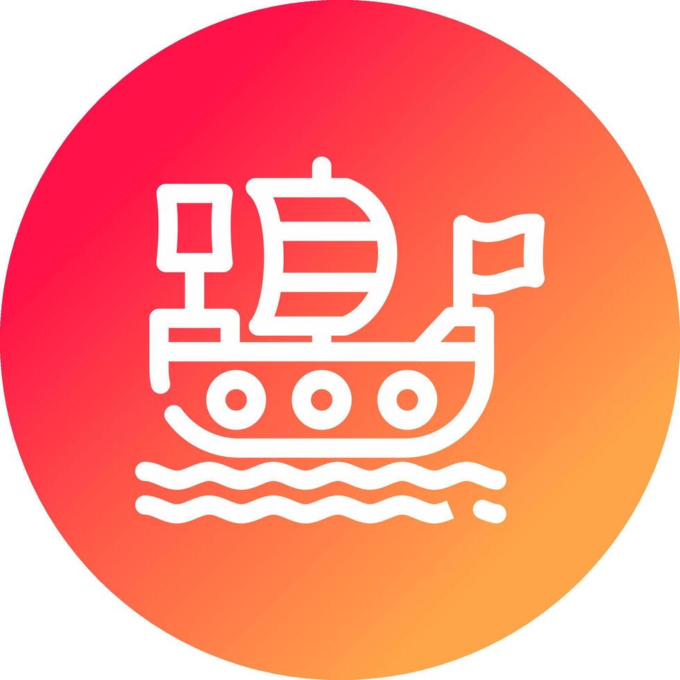 Pirates Ship Creative Icon Design vector