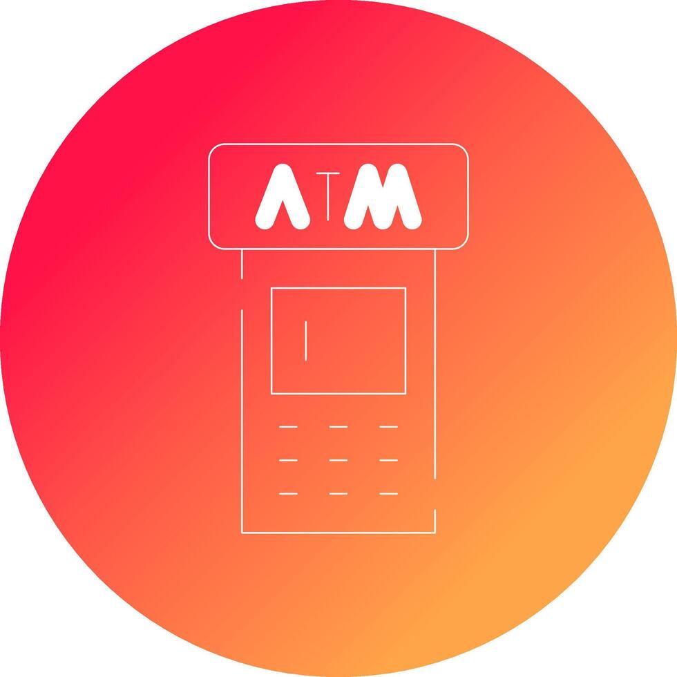 ATM Machine Creative Icon Design vector