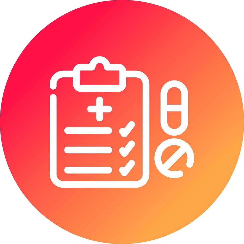 Medical Prescription Creative Icon Design vector