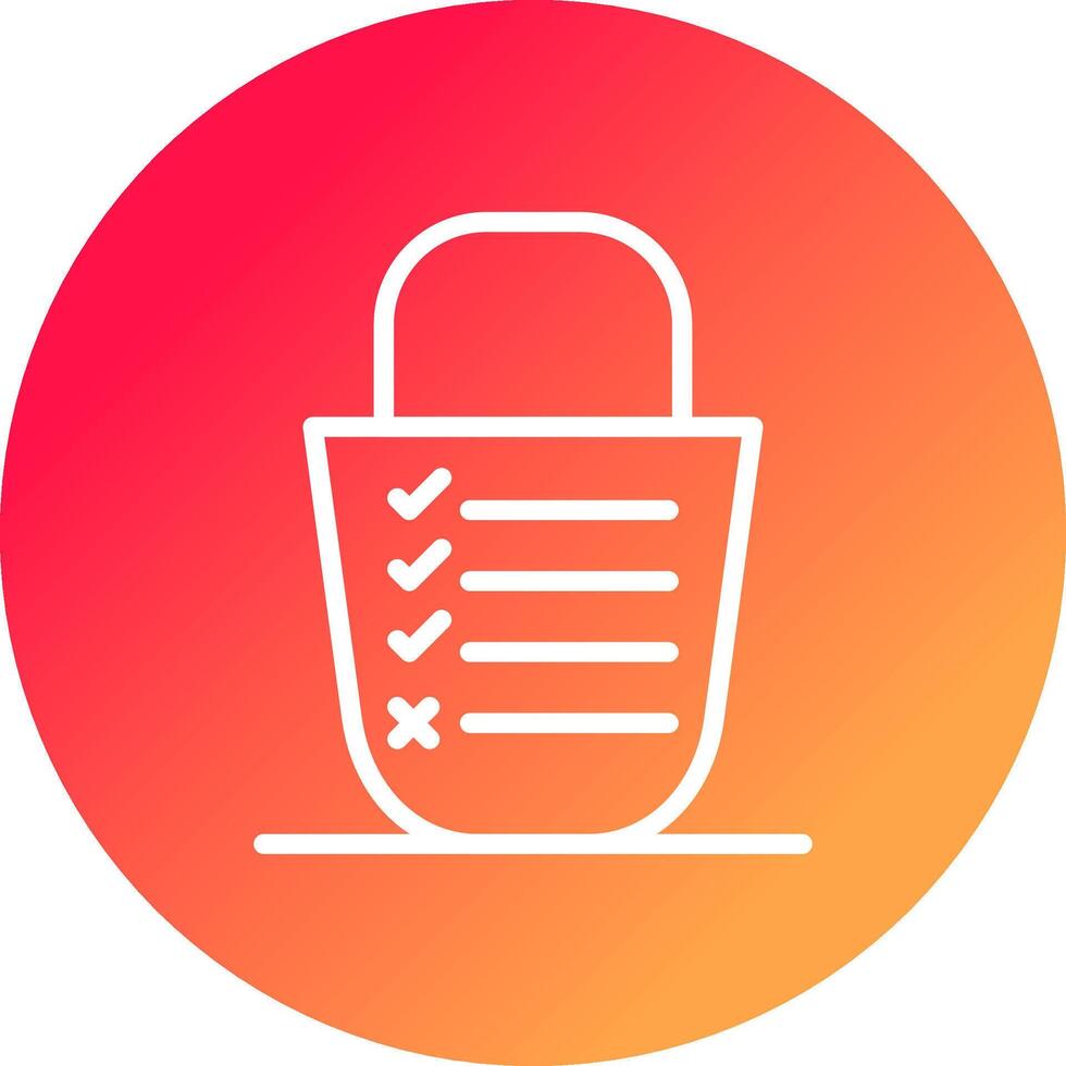 Bucket List Creative Icon Design vector