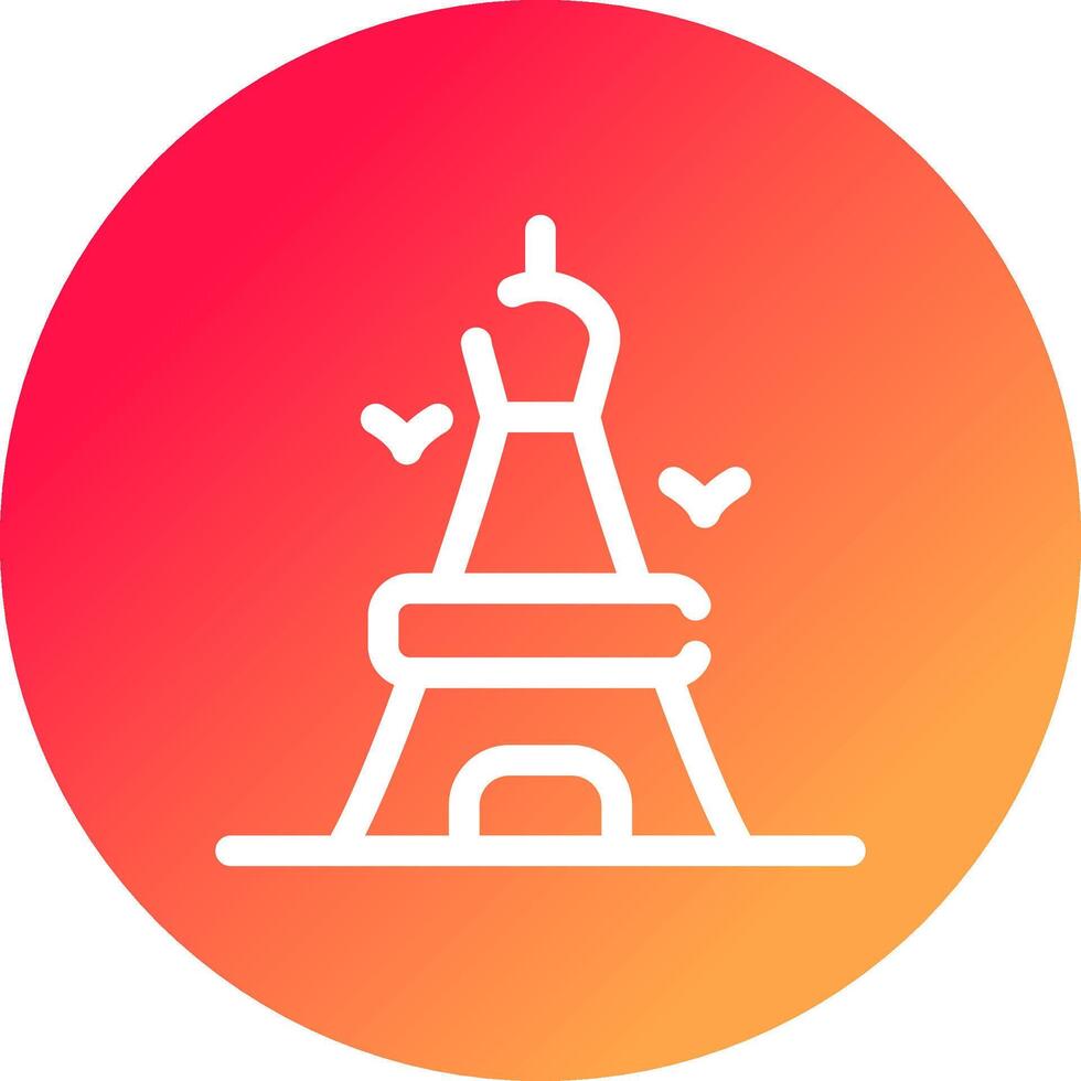 Eiffel Tower Creative Icon Design vector