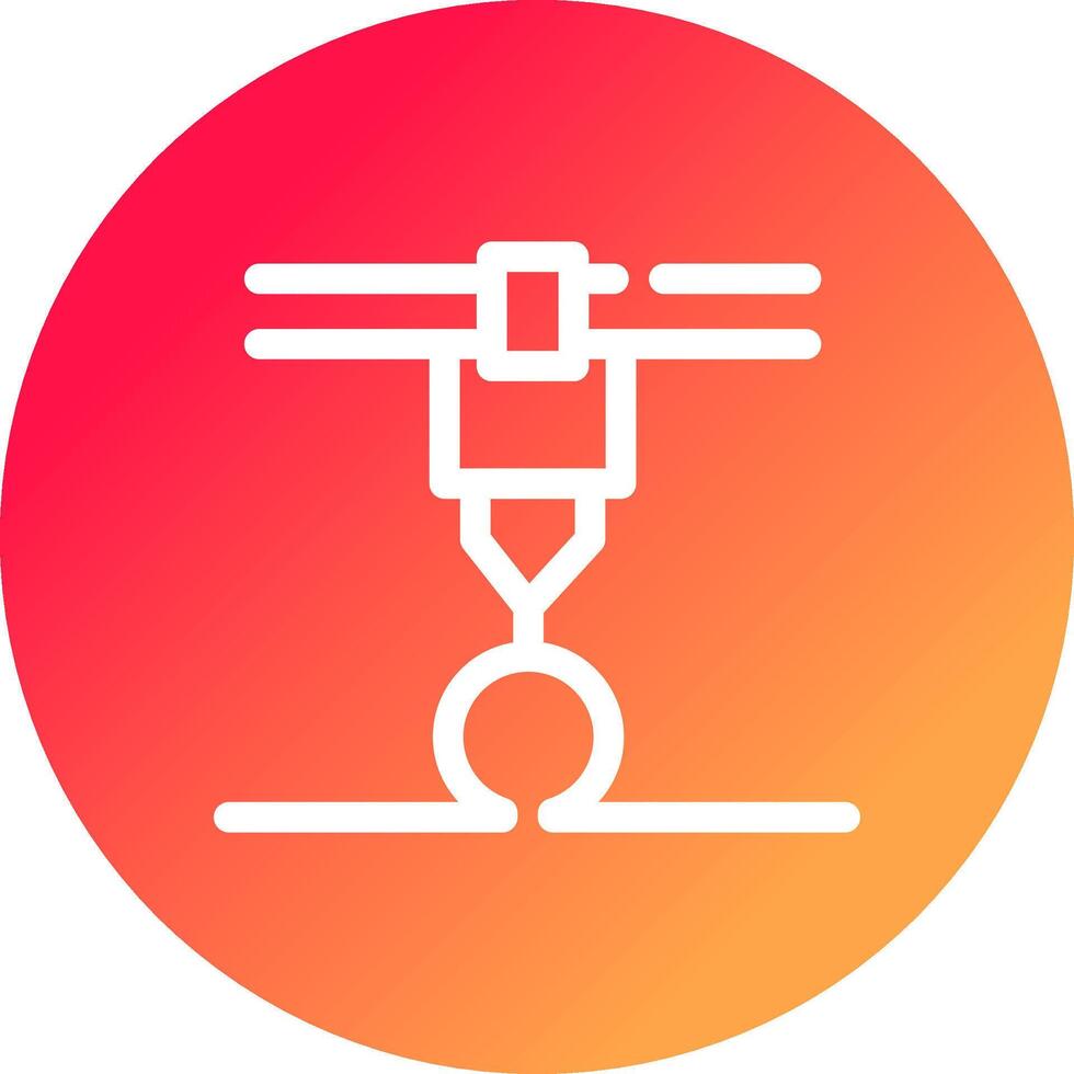 3d Printer Creative Icon Design vector