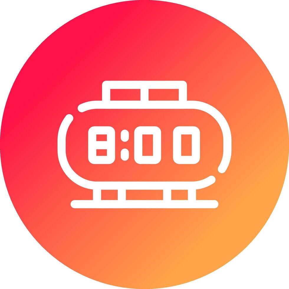 Digital Clock Creative Icon Design vector