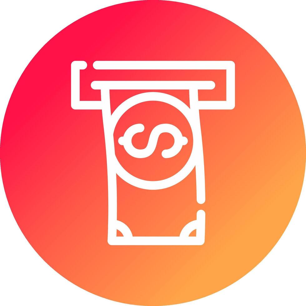 Withdrawal Creative Icon Design vector