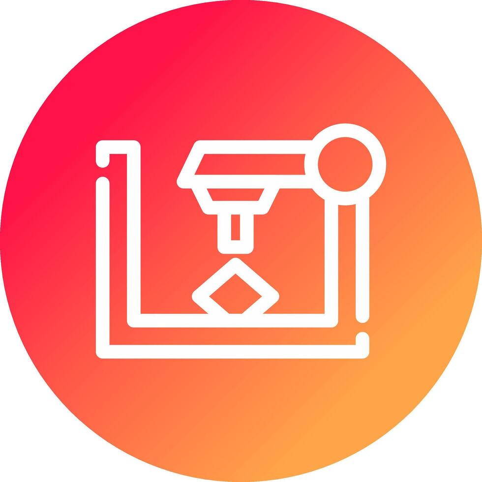 3D Printer Creative Icon Design vector