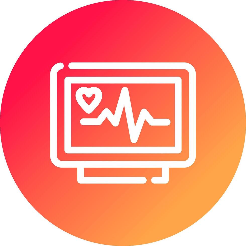 diseño de icono creativo de monitor de ecg vector