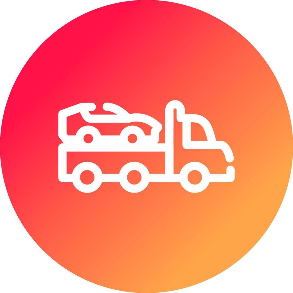 Tow Truck Creative Icon Design vector