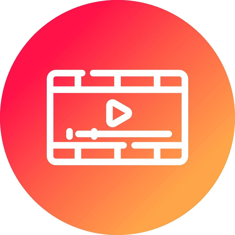 Video Player Creative Icon Design vector