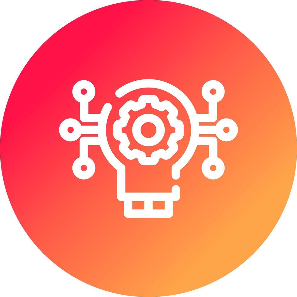 Technology Disruption Creative Icon Design vector