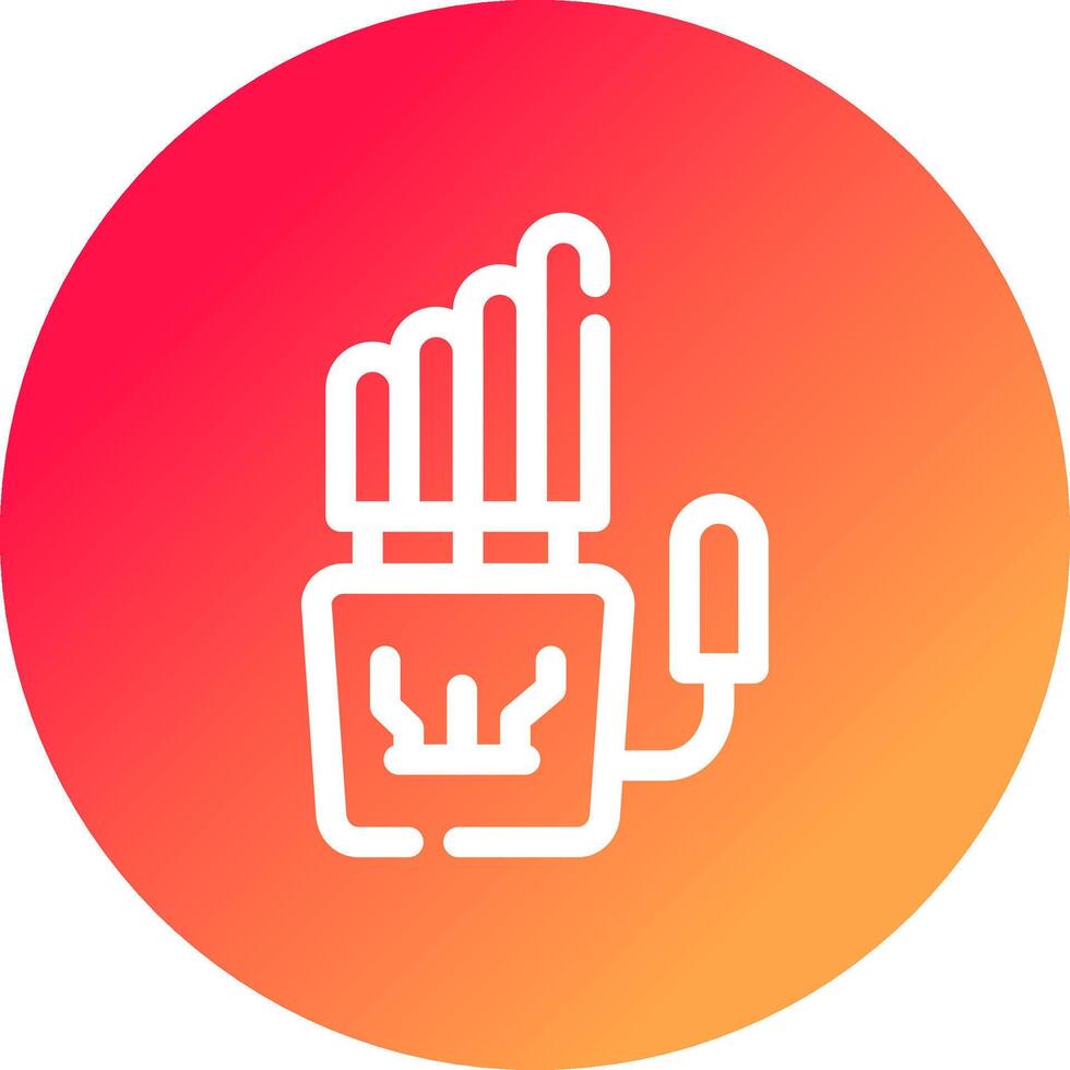 Robot Hand Creative Icon Design vector