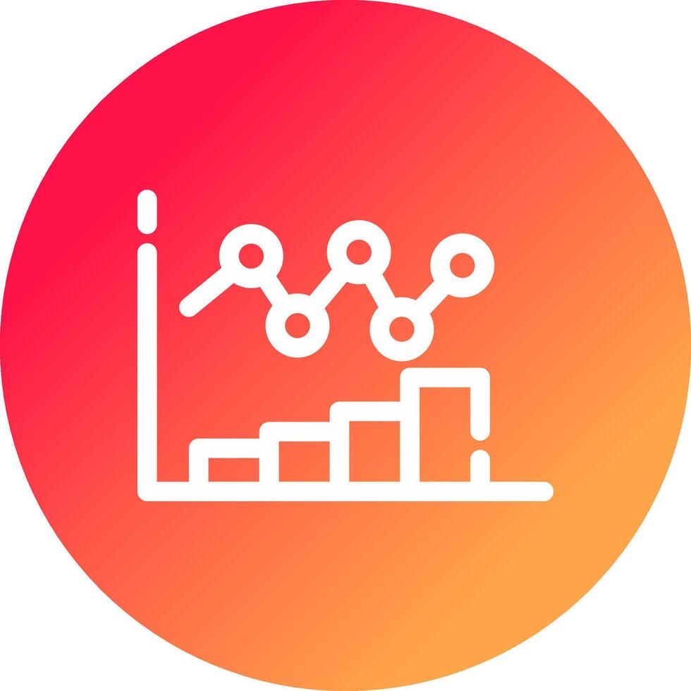 Bar Chart Creative Icon Design vector