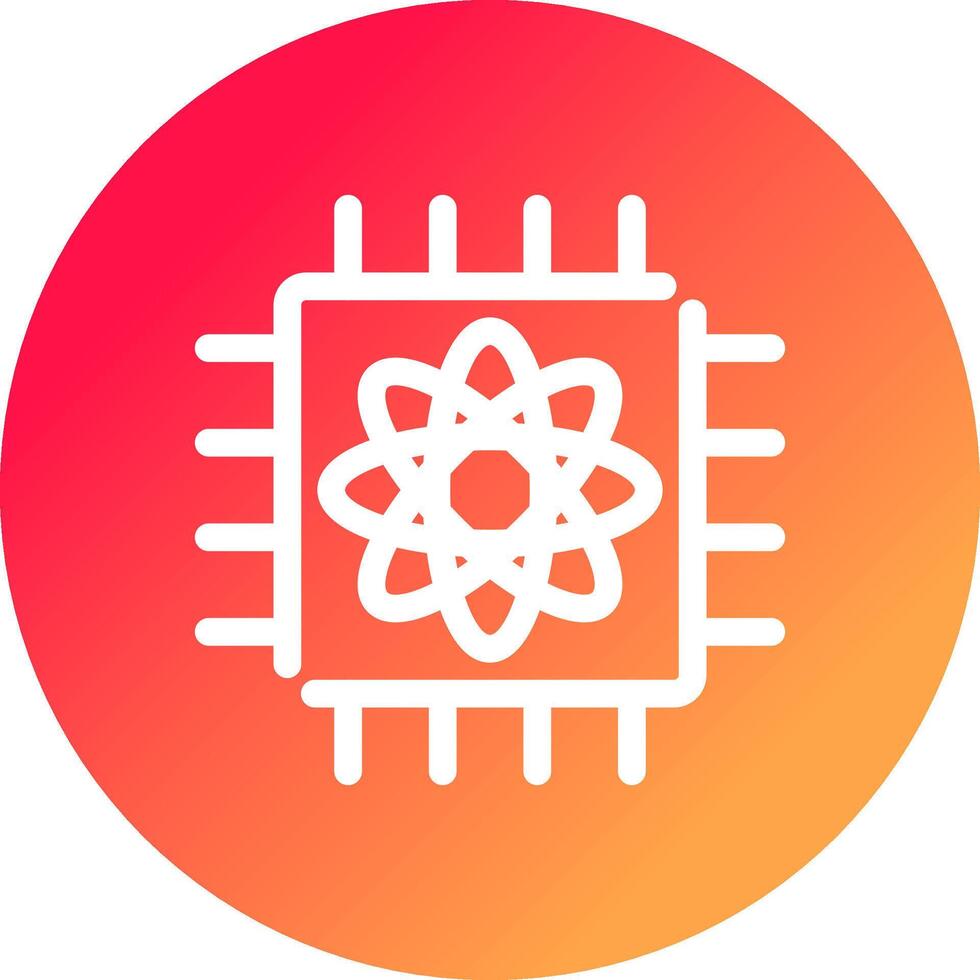 Quantum Computer Creative Icon Design vector