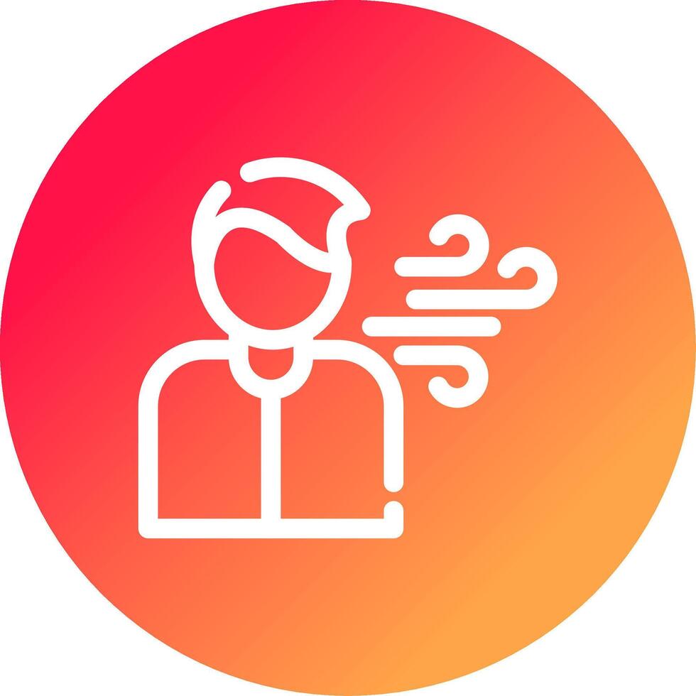 Shortness of Breath Creative Icon Design vector