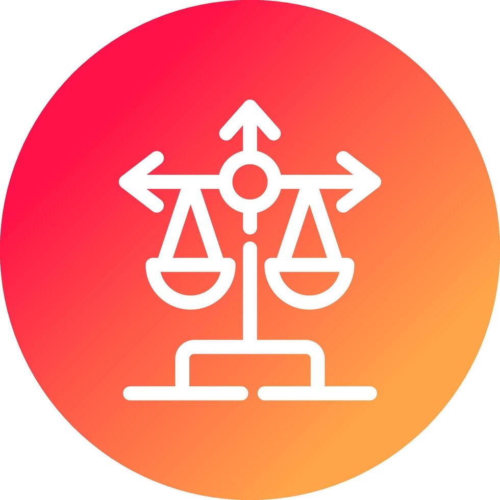 Balance Scale Creative Icon Design vector