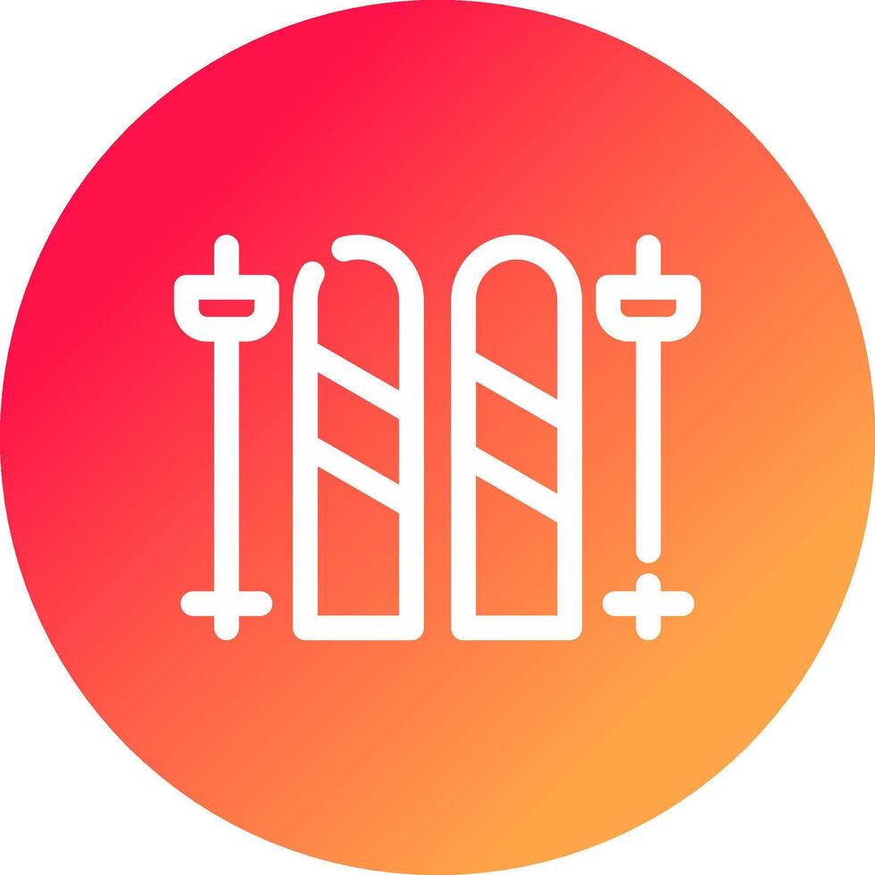 Skis Creative Icon Design vector