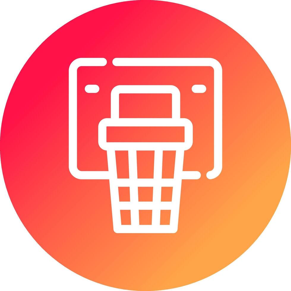 diseño de icono creativo de aro de baloncesto vector