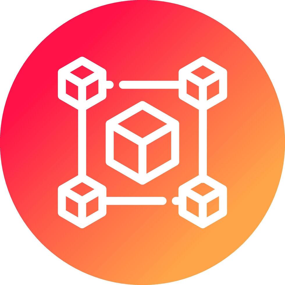 Blockchain Creative Icon Design vector