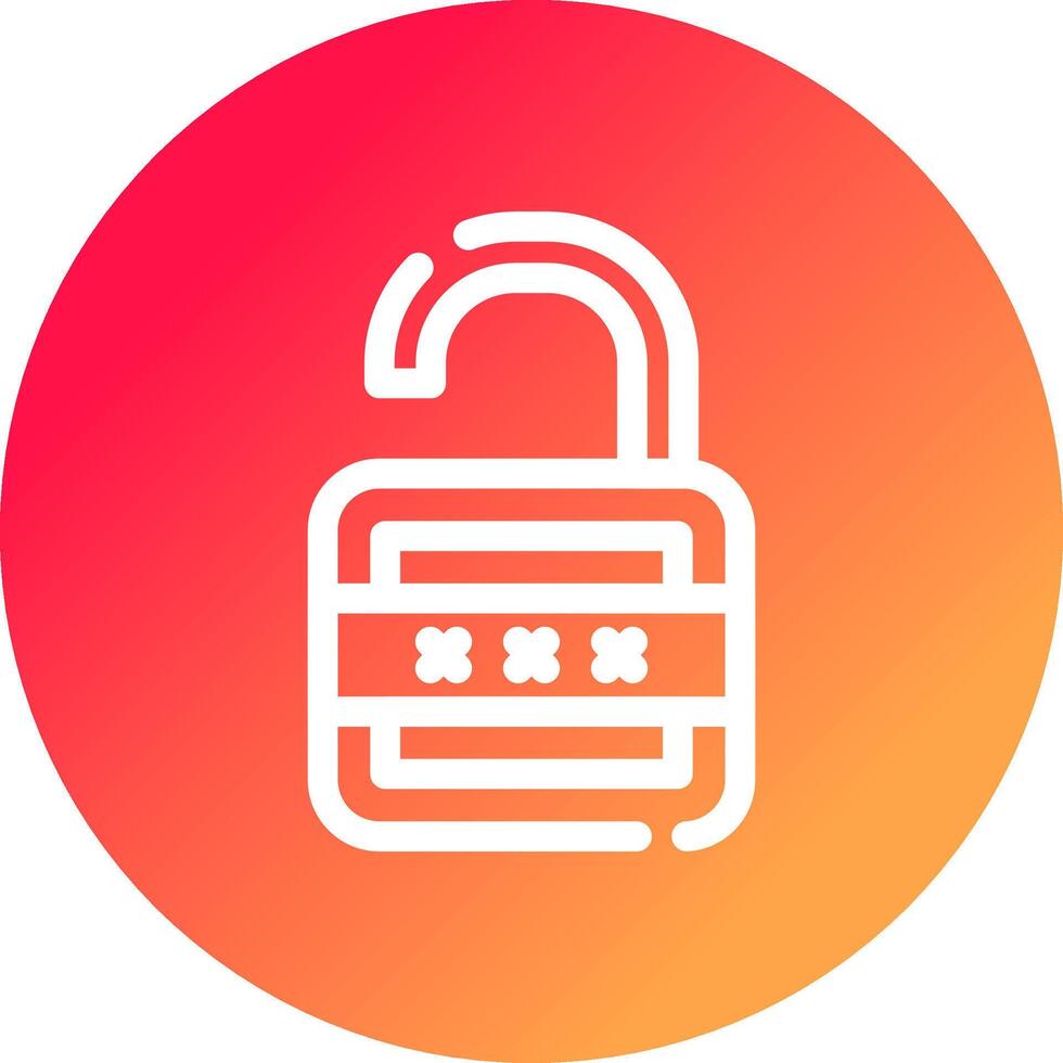 Lock Open Creative Icon Design vector