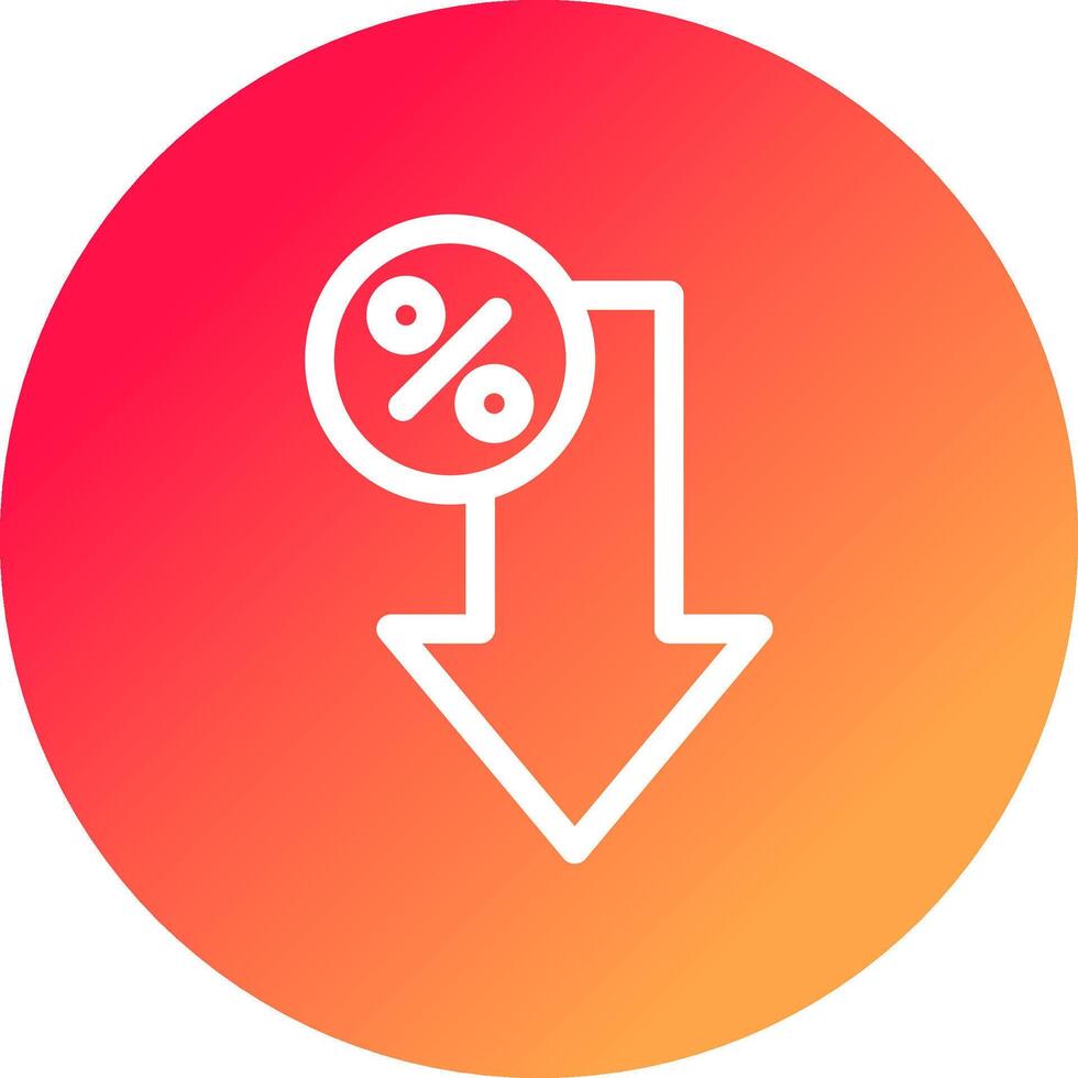 Decrease Creative Icon Design vector