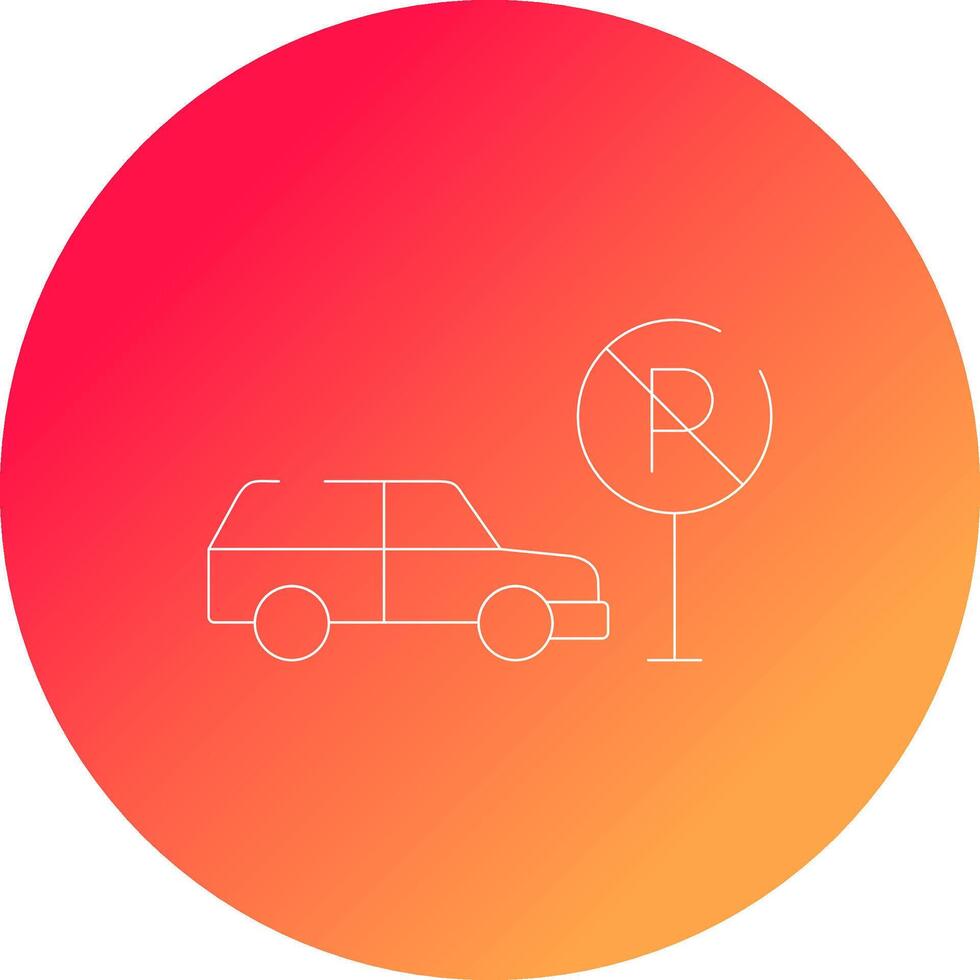 No Parking Creative Icon Design vector