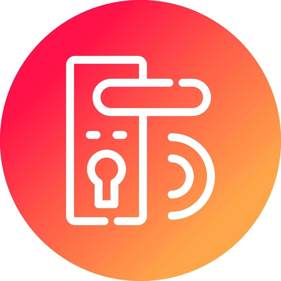 Door Lock Creative Icon Design vector