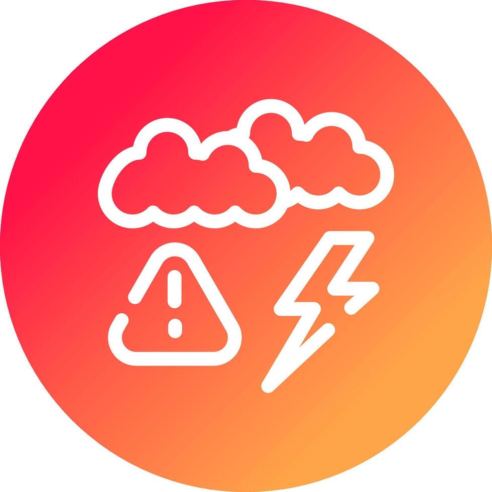 Weather Alert Creative Icon Design vector