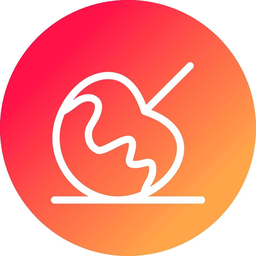 Caramel Apple Creative Icon Design vector