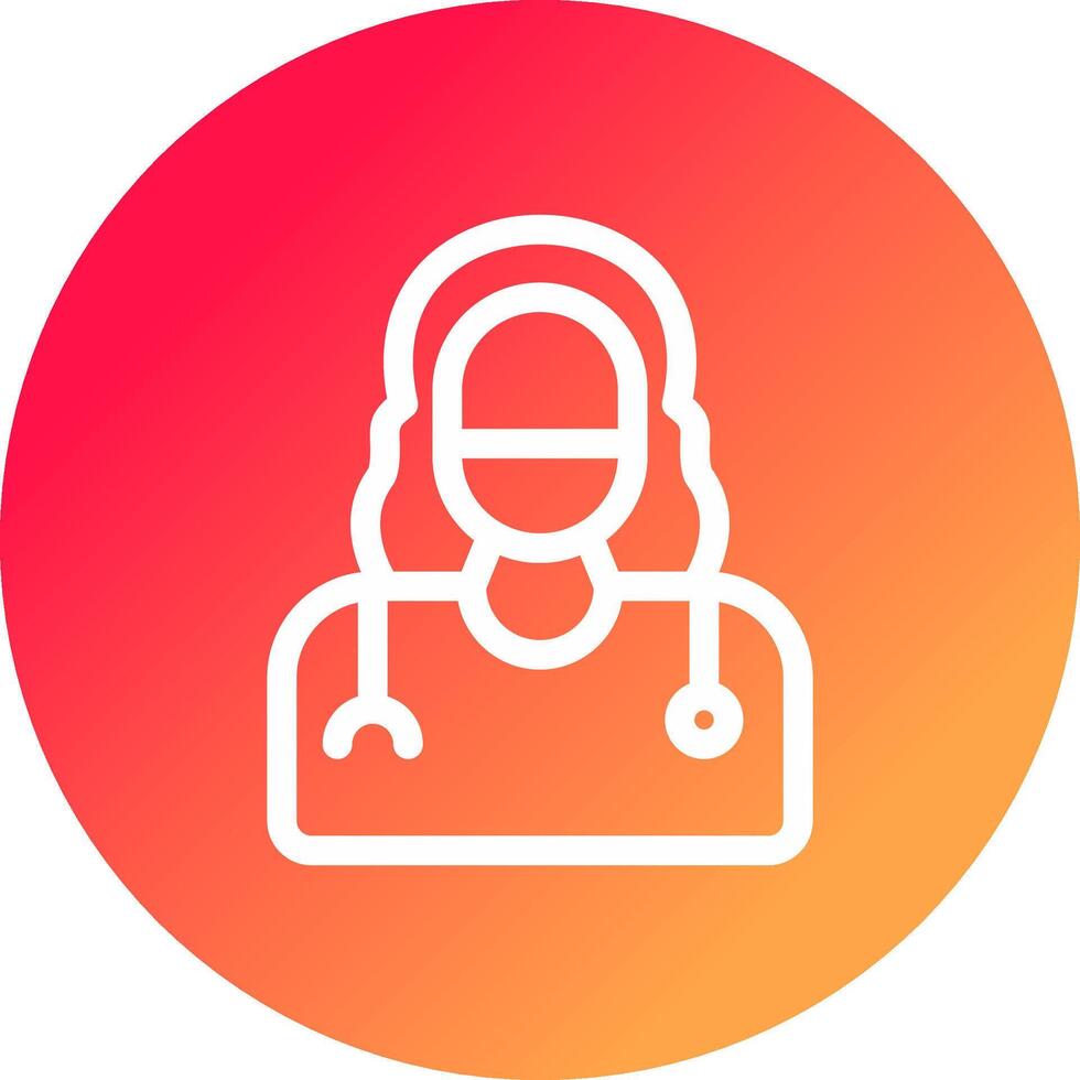 diseño de icono creativo de doctora vector