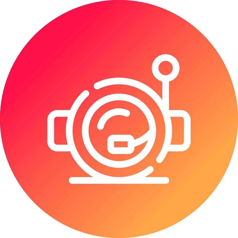 Astronaut Helmet Creative Icon Design vector
