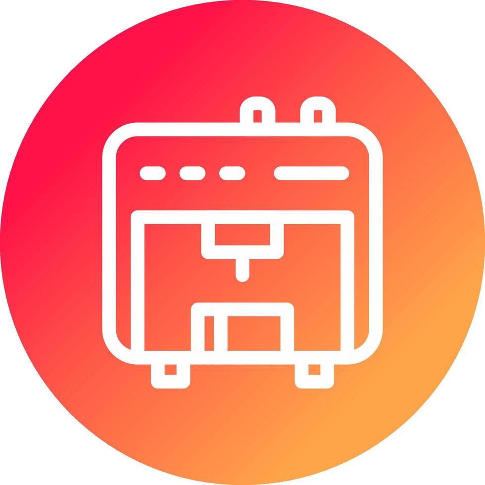 3D Printer Creative Icon Design vector