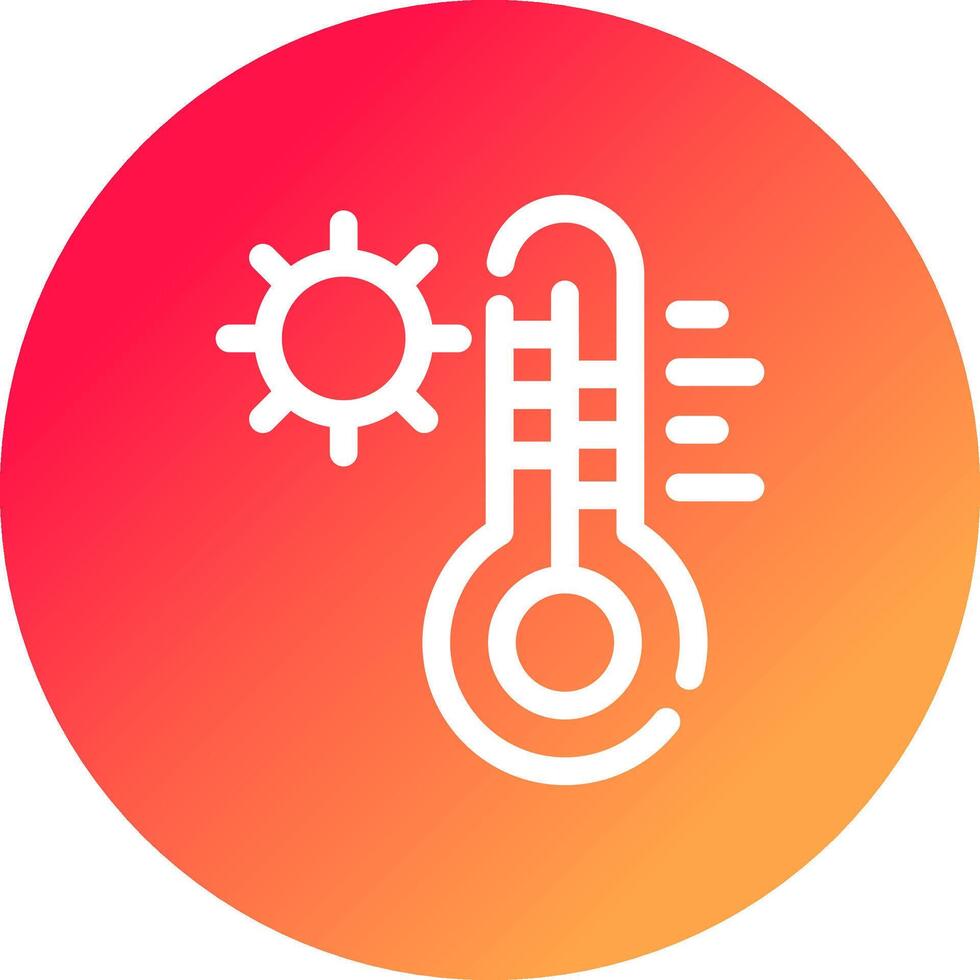 Hot Temperature Creative Icon Design vector