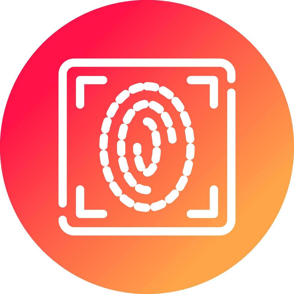 Fingerprint Scan Creative Icon Design vector