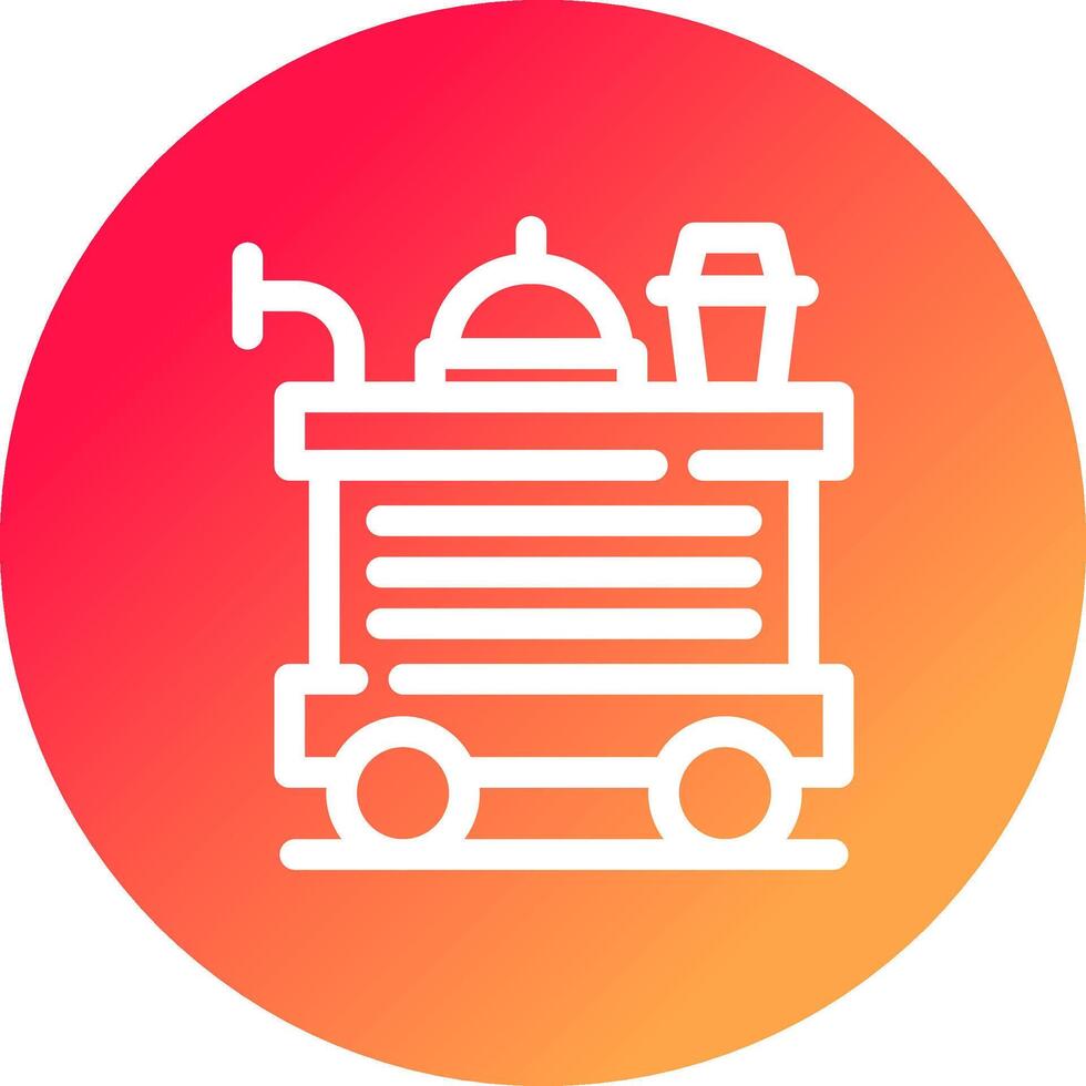 Food Trolley Creative Icon Design vector