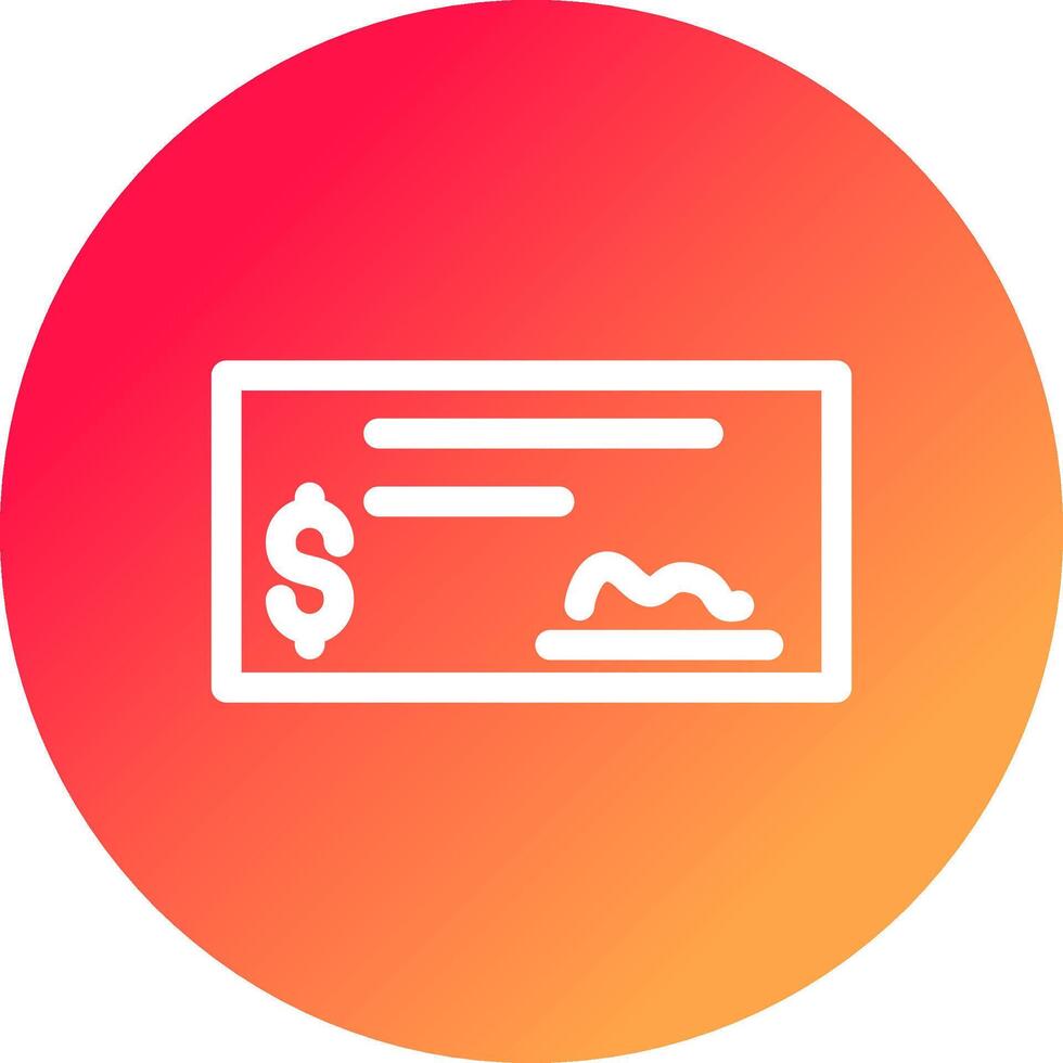 diseño de icono creativo de cheque bancario vector