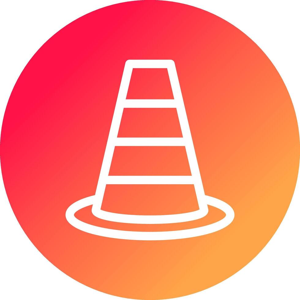 Traffic Cone Creative Icon Design vector