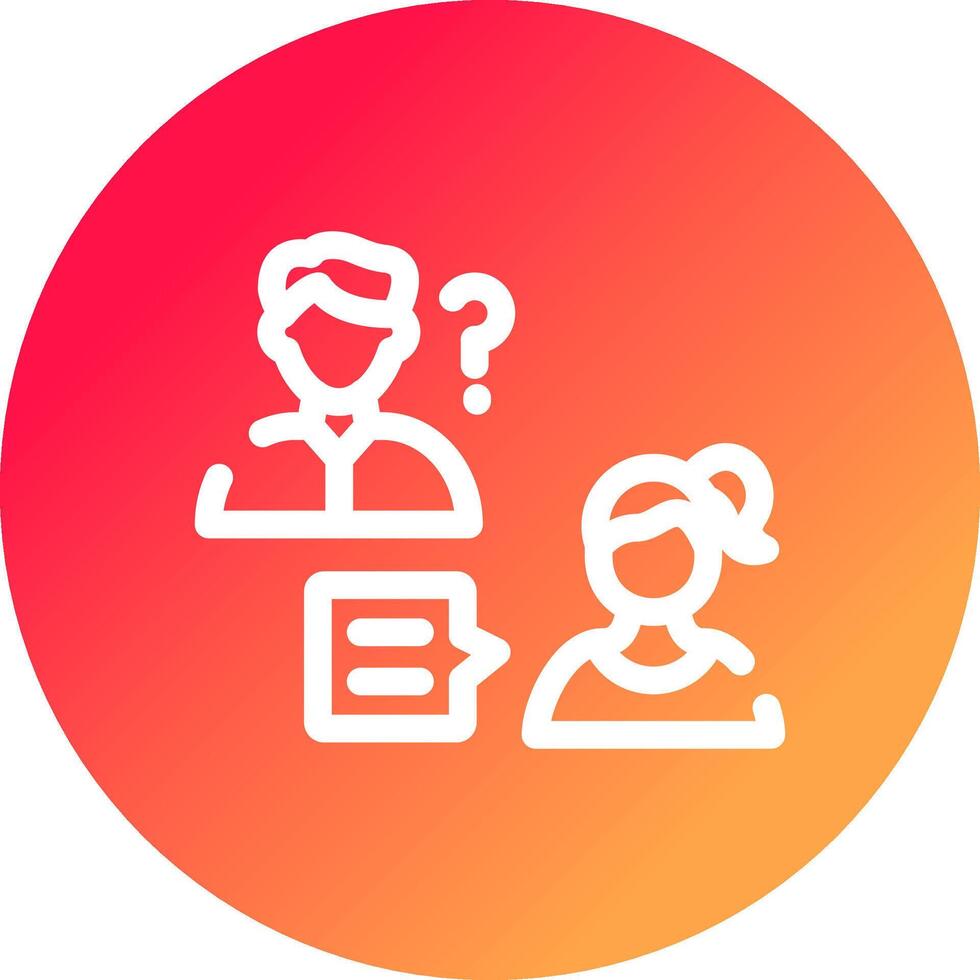 Job Interview Creative Icon Design vector