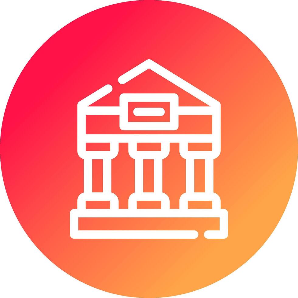 Greek Temple Creative Icon Design vector