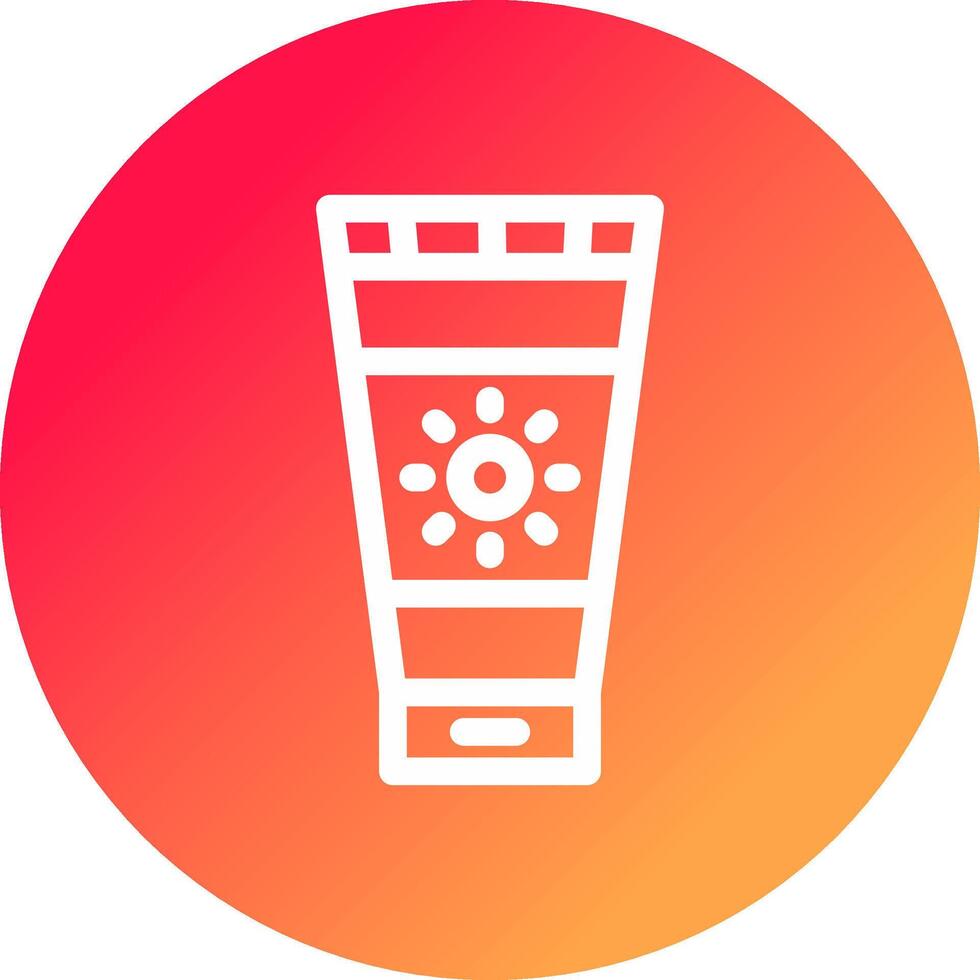 Sunscreen Creative Icon Design vector
