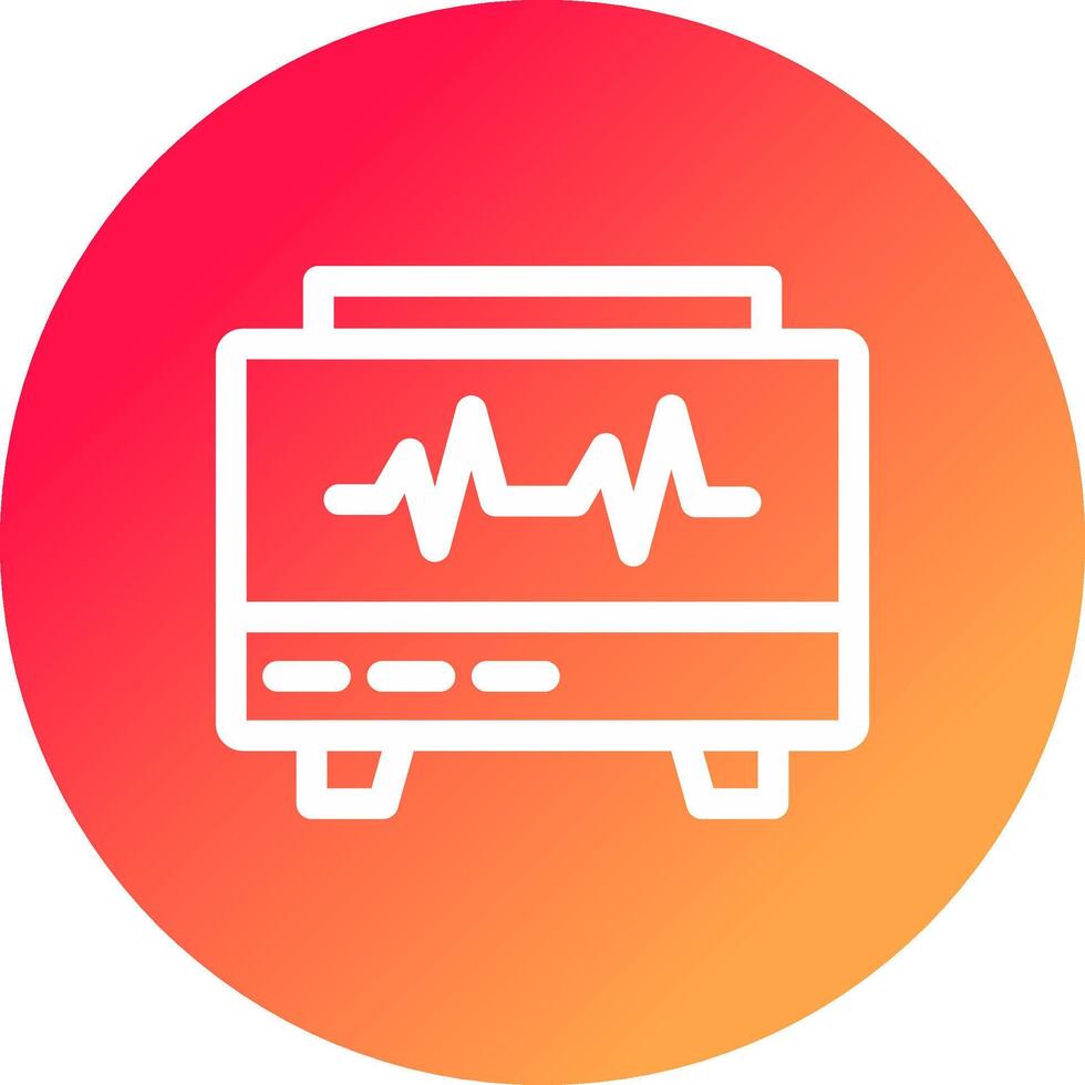 EKG Monitor Creative Icon Design vector