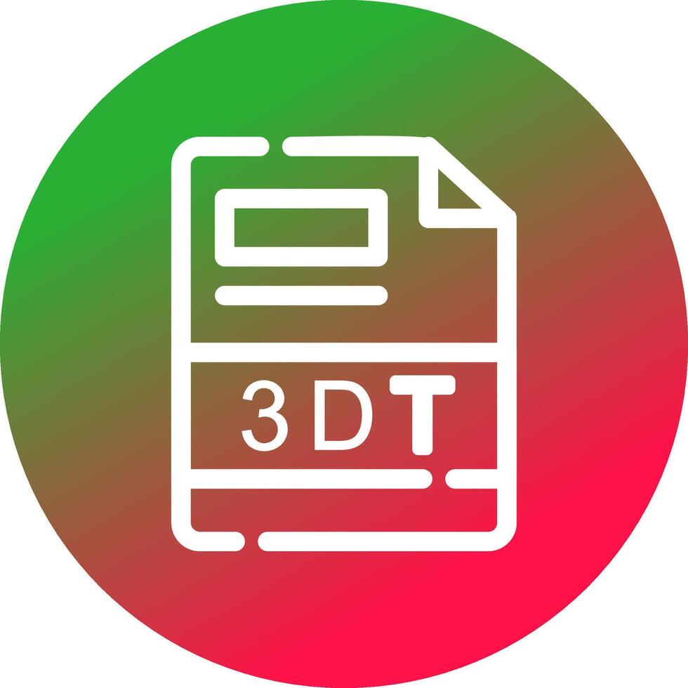 3DT Creative Icon Design vector