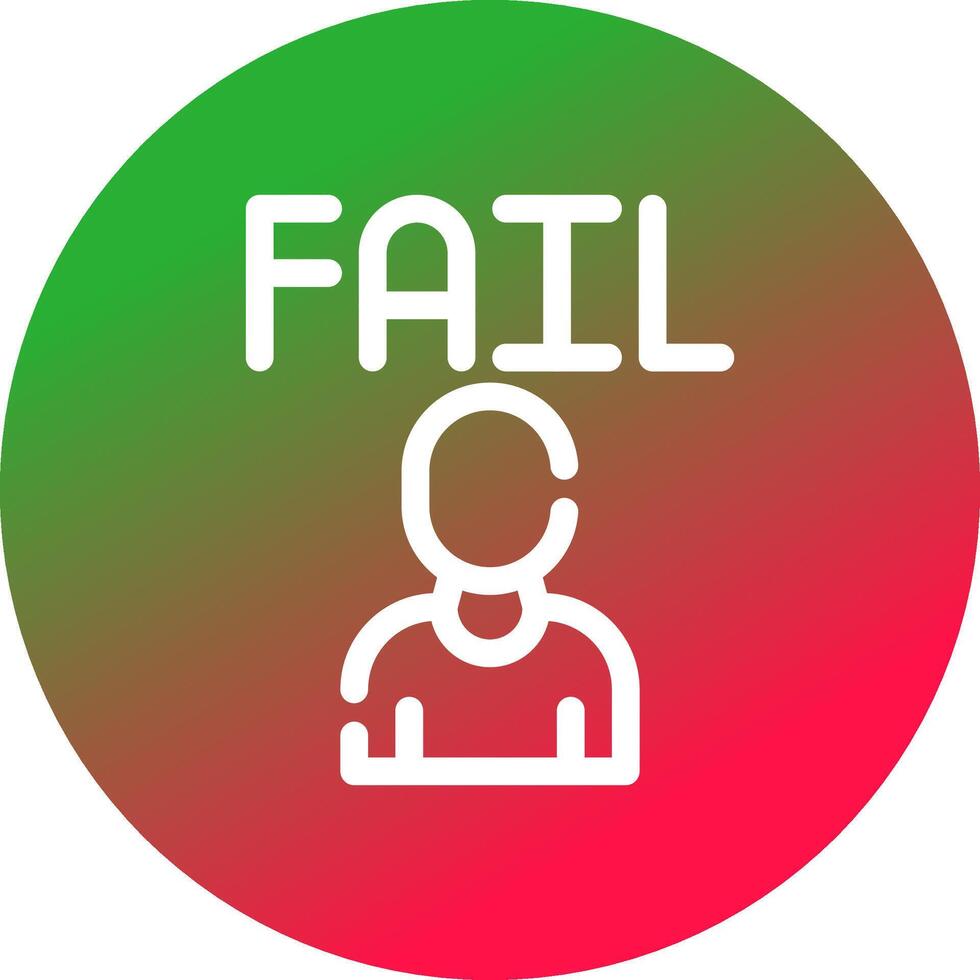 Fail Creative Icon Design vector