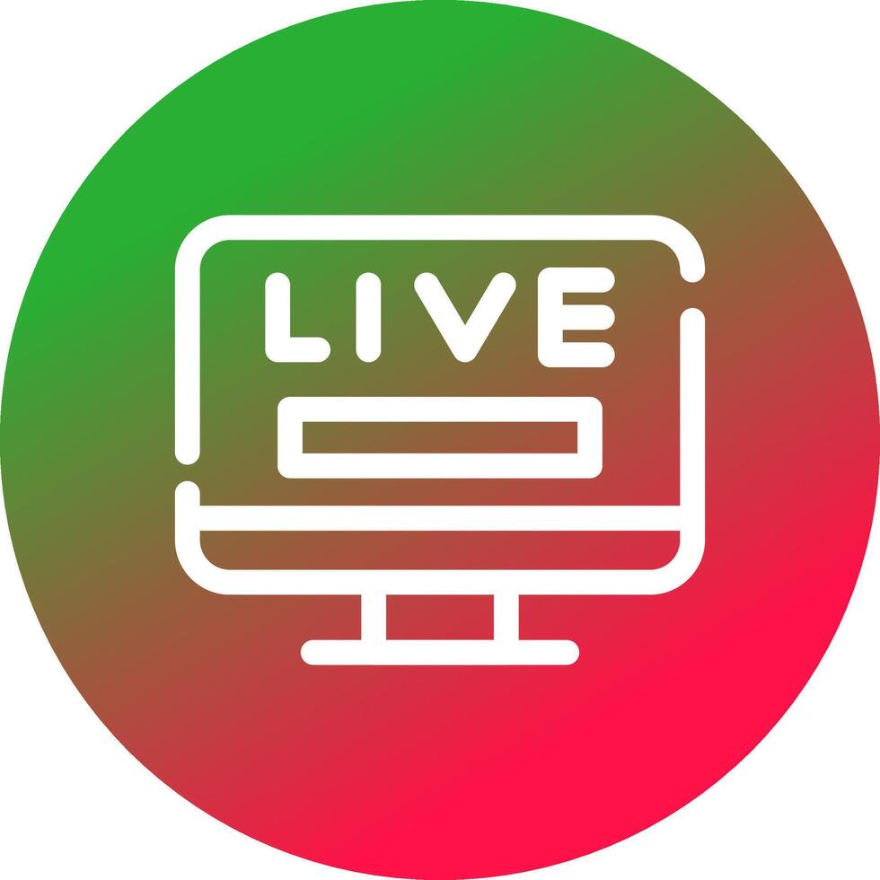 Live TV Creative Icon Design vector