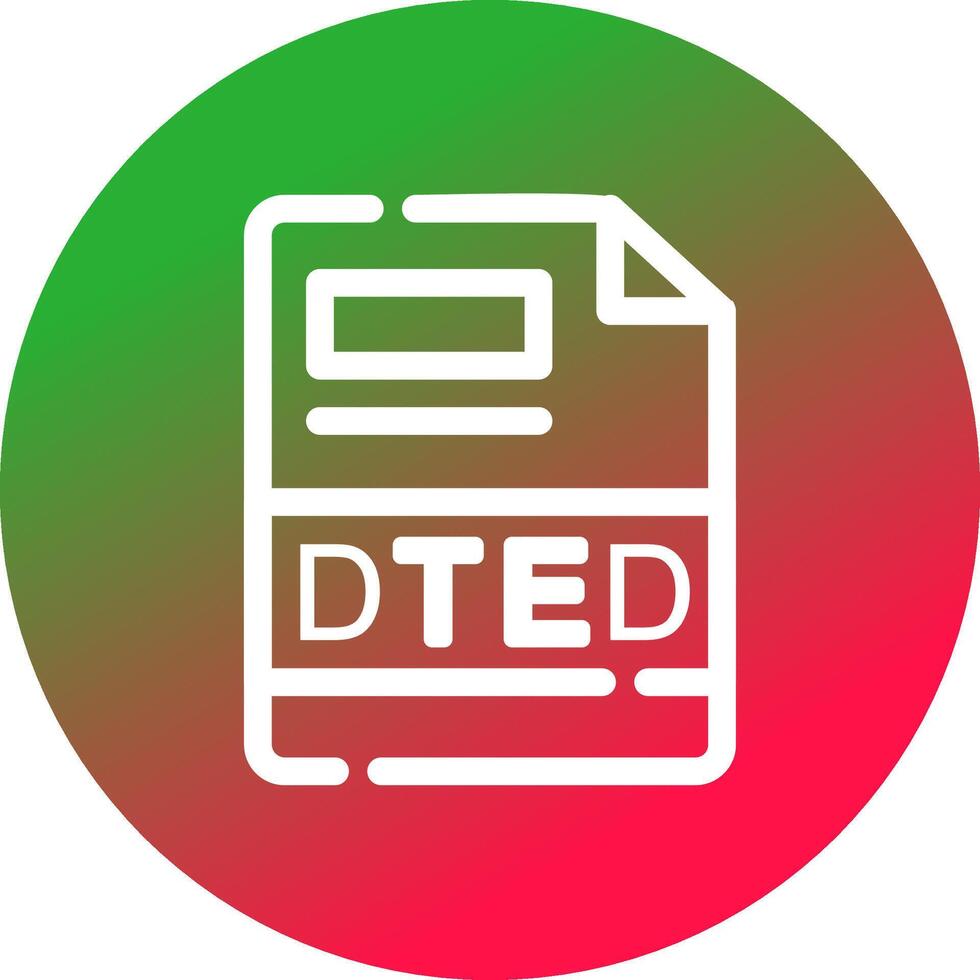 DTED Creative Icon Design vector