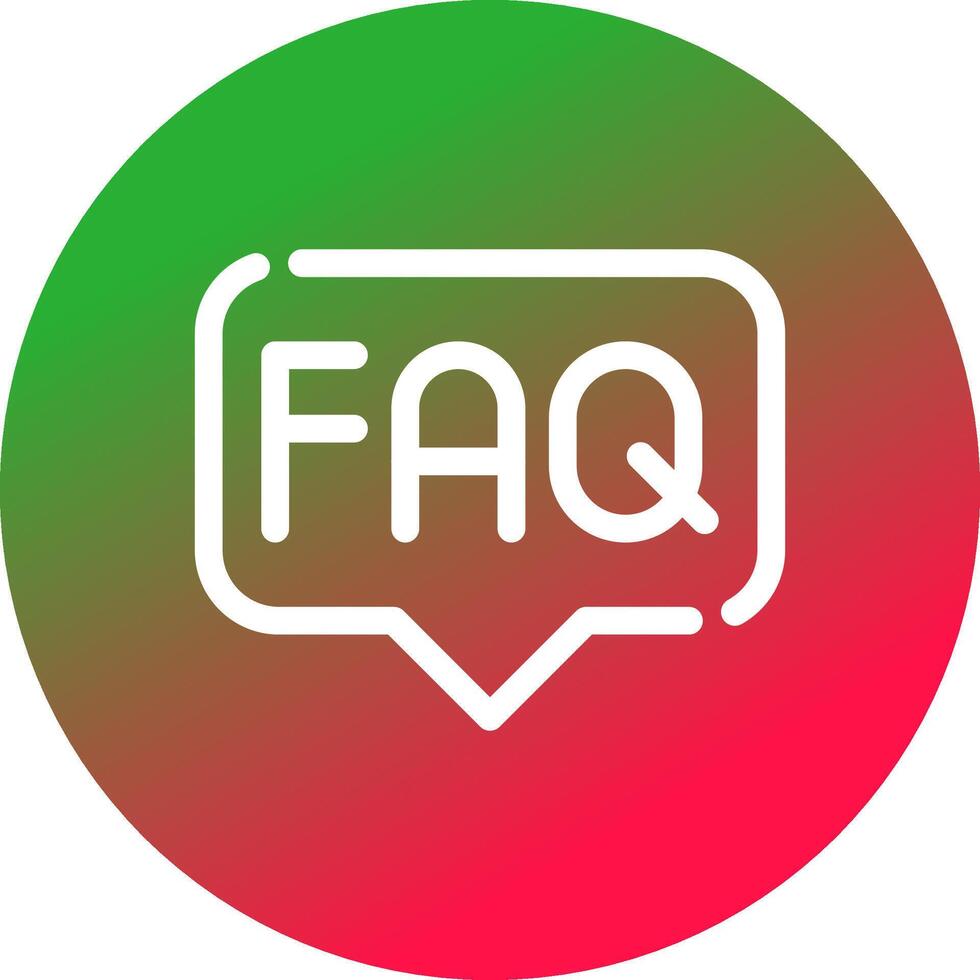 FAQ Creative Icon Design vector