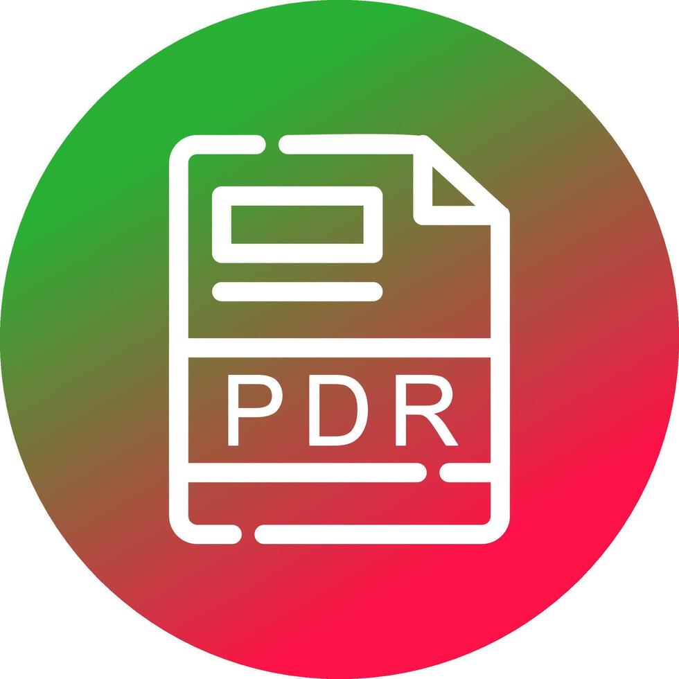 PDR Creative Icon Design vector