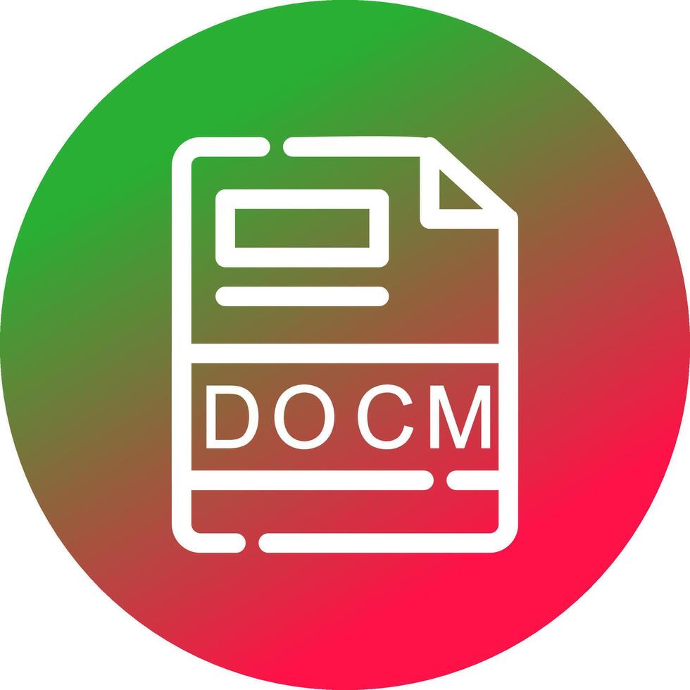 DOCM Creative Icon Design vector
