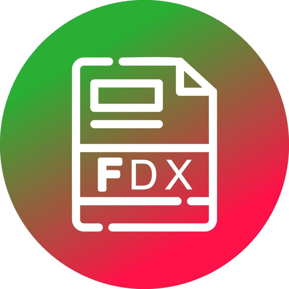 fdx creativo icono diseño vector