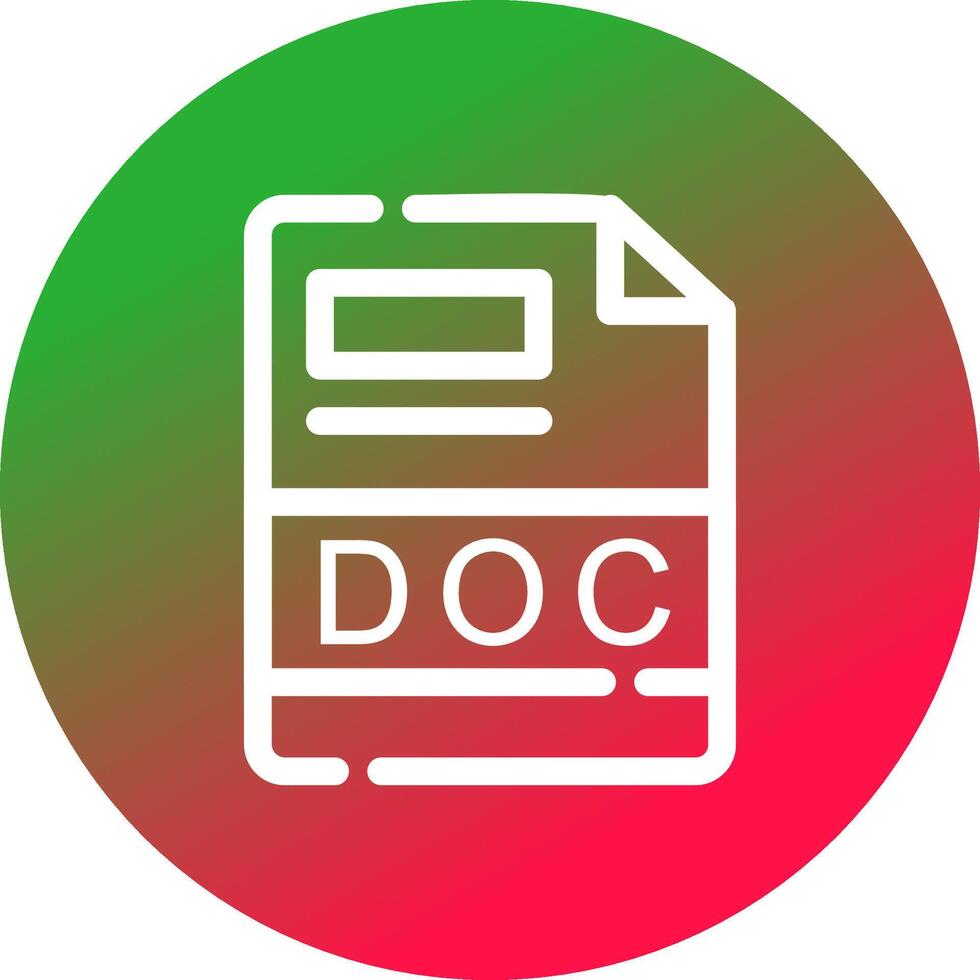 DOC Creative Icon Design vector
